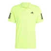 Koszulka męska adidas  Club 3 Stripes Polo Lucid Lemon