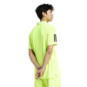 Koszulka męska adidas  Club 3 Stripes Polo Lucid Lemon
