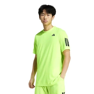 Koszulka męska adidas  Club 3 Stripes Tee Lucid Lemon