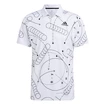 Koszulka męska adidas  Club Graphic Polo White