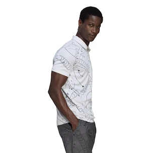 Koszulka męska adidas  Club Graphic Polo White