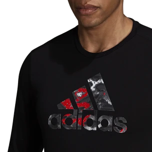 Koszulka męska adidas  Fast Graphic LS Tee Black