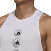 Koszulka męska adidas  Run Logo Tank White