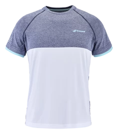 Koszulka męska Babolat Play Crew Neck Tee Men White/Blue Heather