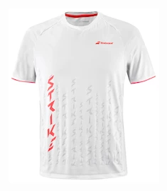 Koszulka męska Babolat Strike Crew Neck Tee Men White/Strike Red