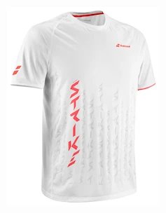 Koszulka męska Babolat  Strike Crew Neck Tee Men White/Strike Red M