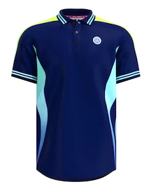 Koszulka męska BIDI BADU Grafic Illumination Polo Dark Blue