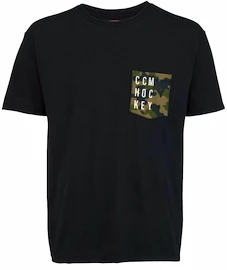 Koszulka męska CCM CAMO POCKET S/S TEE Black