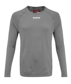 Koszulka męska CCM Eflex LS Premium Training Tee Dark Grey Heathered