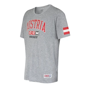 Koszulka męska CCM  FLAG TEE TEAM AUSTRIA Athletic Grey