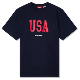 Koszulka męska CCM Flag Tee Team USA Navy