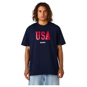 Koszulka męska CCM  Flag Tee Team USA Navy