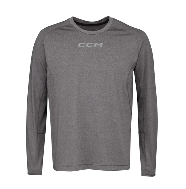 Koszulka męska CCM  Non Compression LS Tee Grey Senior