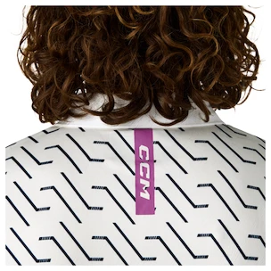 Koszulka męska CCM  Polo Print Blanc