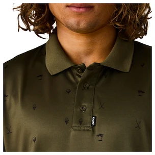Koszulka męska CCM  Polo Print Khaki Green