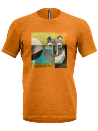 Koszulka męska Crazy Idea Joker Wolf/Mustard