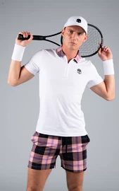 Koszulka męska Hydrogen Tartan Zipped Tech Polo White (Pink/Black)