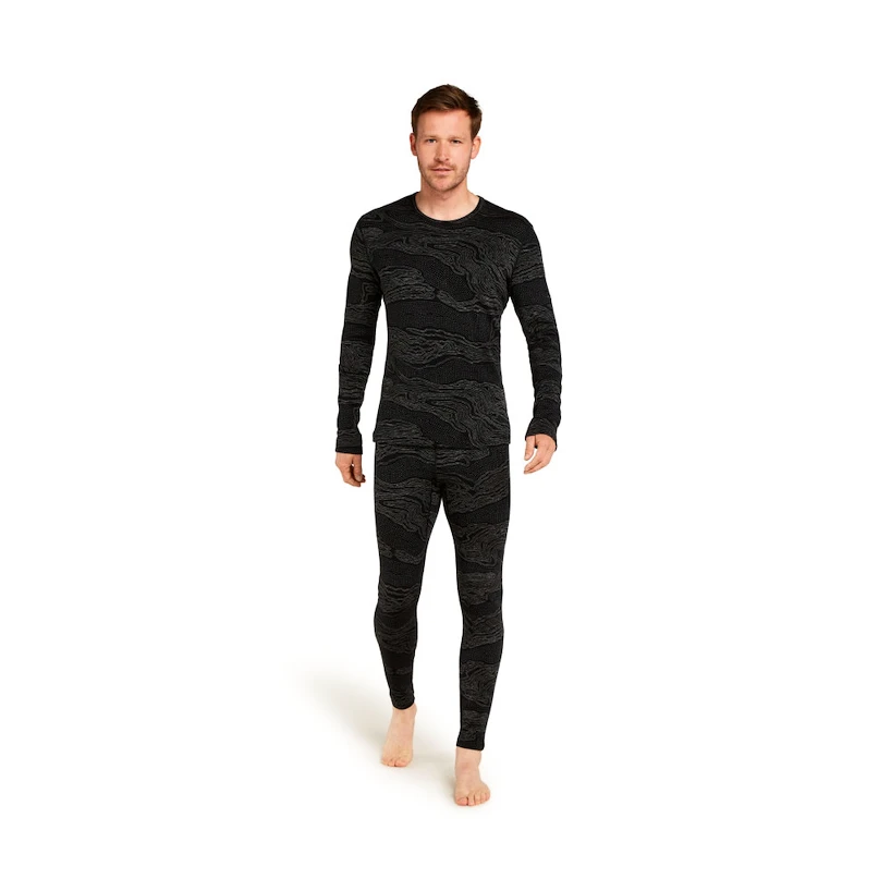 Koszulka męska Icebreaker Merino 260 Vertex LS Half Z Snow Guide Black/Galaxy/J