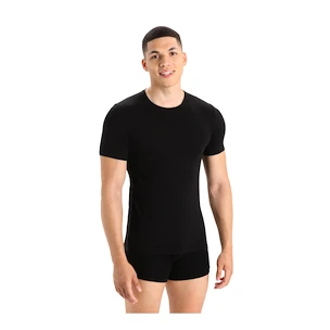 Koszulka męska Icebreaker Merino Anatomica 150 SS Crewe Black