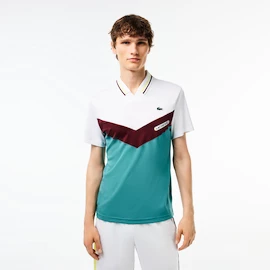 Koszulka męska Lacoste Medvedev New York Day Polo White/Limeira