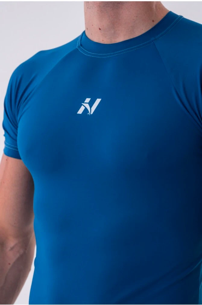 Koszulka męska Nebbia  Functional Slim-fit T-shirt 324 blue