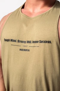 Koszulka męska Nebbia  Gym Tank Top FLEXIN' 360 Green