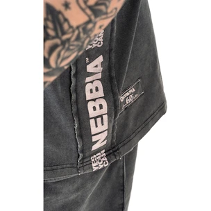 Koszulka męska Nebbia NEBBIA x OLYMPIA Washed Muscle Back Stringer GOLDEN AGE 791 black