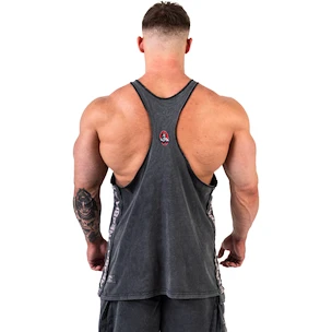 Koszulka męska Nebbia NEBBIA x OLYMPIA Washed Muscle Back Stringer GOLDEN AGE 791 black