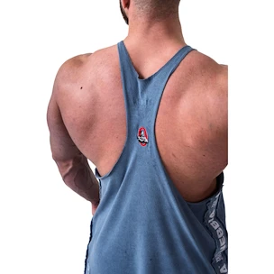 Koszulka męska Nebbia NEBBIA x OLYMPIA Washed Muscle Back Stringer GOLDEN AGE 791 blue XXL