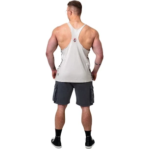 Koszulka męska Nebbia NEBBIA x OLYMPIA Washed Muscle Back Stringer GOLDEN AGE 791 light grey