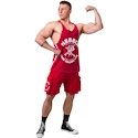 Koszulka męska Nebbia NEBBIA x OLYMPIA Washed Muscle Back Stringer GOLDEN AGE 791 red