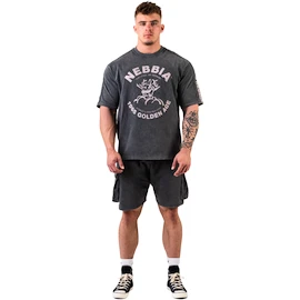Koszulka męska Nebbia NEBBIA x OLYMPIA Washed Oversized T-Shirt GOLDEN AGE 790 black