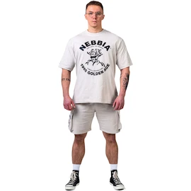 Koszulka męska Nebbia NEBBIA x OLYMPIA Washed Oversized T-Shirt GOLDEN AGE 790 light grey
