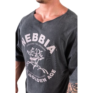 Koszulka męska Nebbia NEBBIA x OLYMPIA Washed Rag Top GOLDEN AGE 788 black