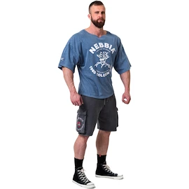 Koszulka męska Nebbia NEBBIA x OLYMPIA Washed Rag Top GOLDEN AGE 788 blue