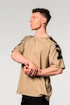Koszulka męska Nebbia  Oversized T-shirt LIFTING CLUB Light Brown
