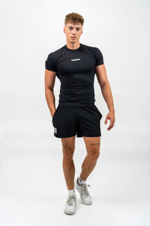Koszulka męska Nebbia Performance+ Workout Compression T-shirt PERFORMANCE 346 black