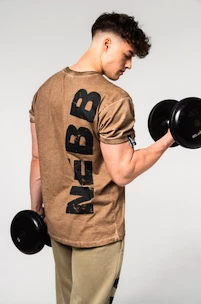 Koszulka męska Nebbia  Washed-off Cotton T-shirt MAX OUT 357 Light Brown