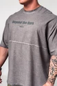 Koszulka męska Nebbia  Washed-off Oversized Heavyweight Cotton T-shirt NO SHORTCUTS 369 Light Grey
