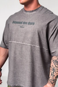 Koszulka męska Nebbia  Washed-off Oversized Heavyweight Cotton T-shirt NO SHORTCUTS 369 Light Grey