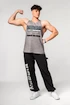 Koszulka męska Nebbia  Washed-off Oversized Stringer MAX OUT 359 Light Grey