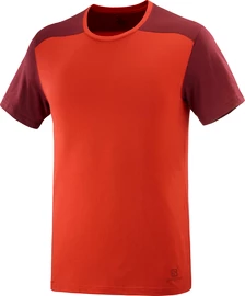 Koszulka męska Salomon Essential Colorblock Fiery Red