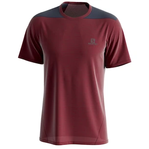 Koszulka męska Salomon  Outline SS Tee Cabernet