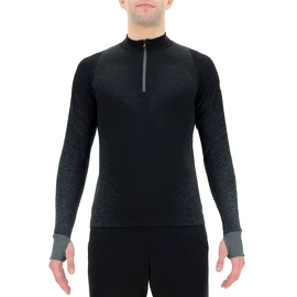 Koszulka męska UYN Running Exceleration Shirt LS Zip Up Black