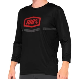 Koszulka rowerowa męska 100% Airmatic 3/4 Sleeve Jersey Black/Red