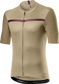 Koszulka rowerowa męska Castelli Unlimited Jersey Dark Sand/Bordeaux