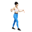 Legginsy damskie adidas  Tech Fit Long 3-Bar Tights Bright Blue