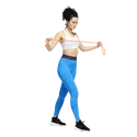 Legginsy damskie adidas  Tech Fit Long 3-Bar Tights Bright Blue