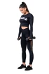 Legginsy damskie Nebbia  Mesh leggings high waist 573 black