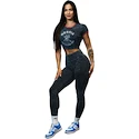 Legginsy damskie Nebbia NEBBIA x OLYMPIA Washed High Waisted Leggings GYM WARRIOR 776 black
